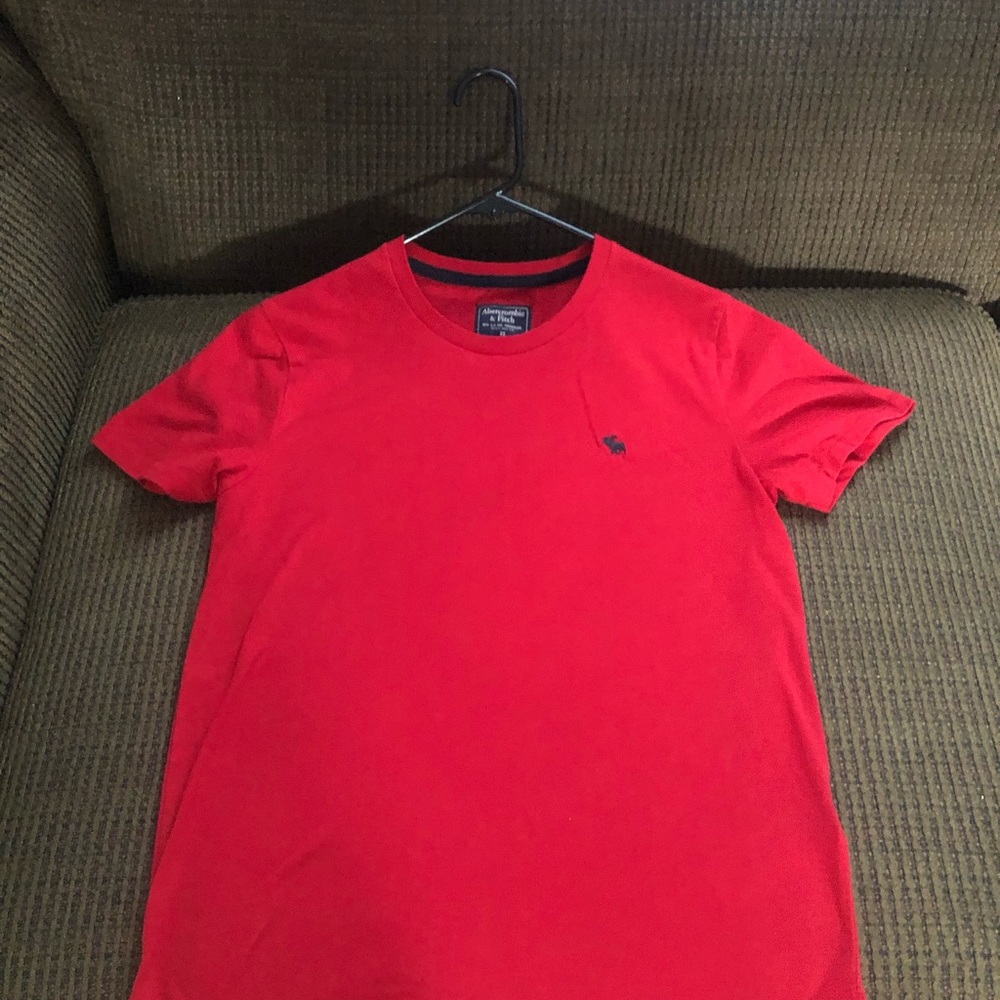 Red Abercrombie Crew Neck